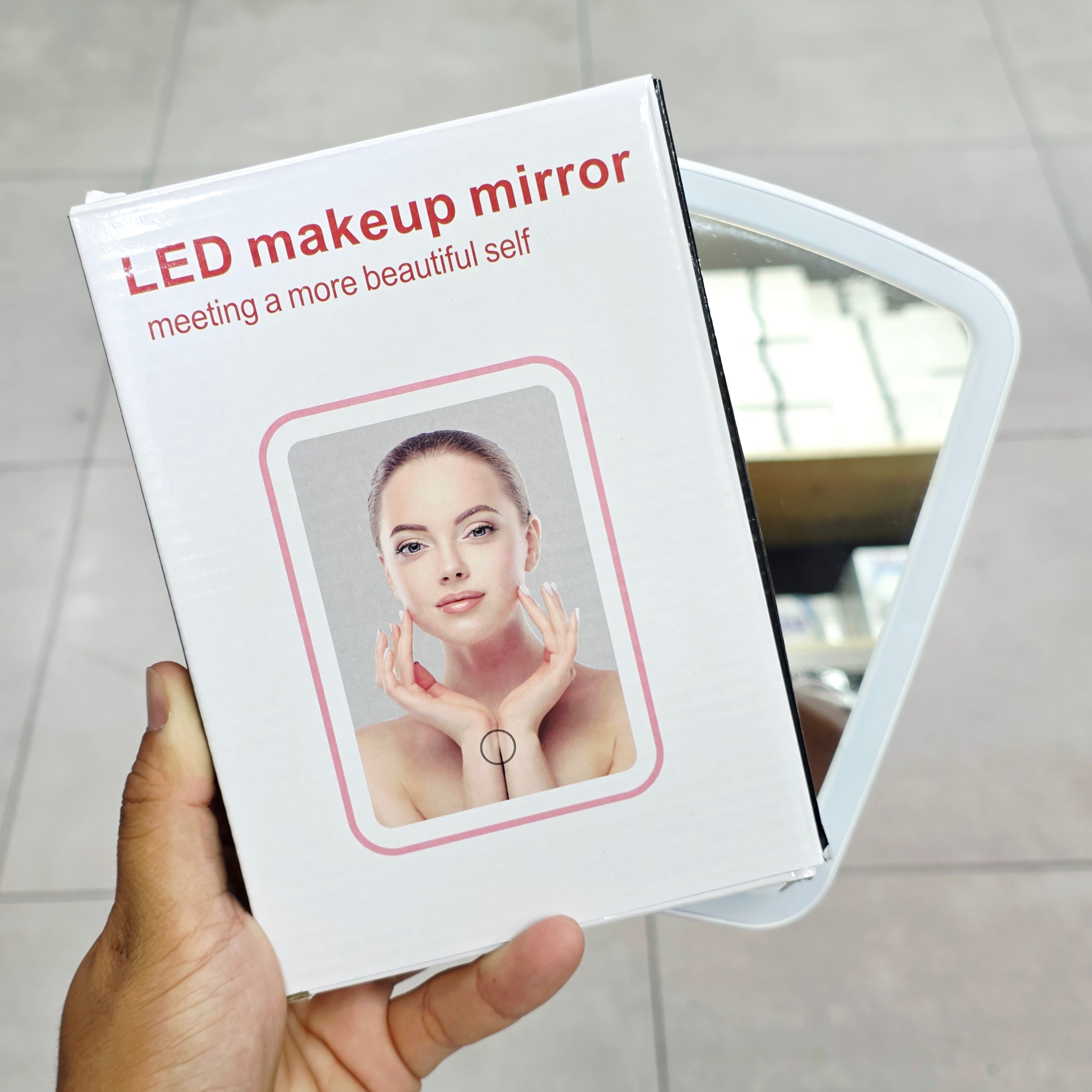 LED Işıklı Makyaj Aynası - Dokunmatik Ayarlanabilir Masa Aynası Nexer