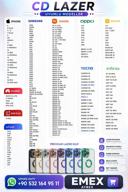 Telefon Kılıf çeşitleri (WhatsApp dan güncel liste isteyin)