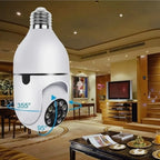Wifi panorama camera mikrofonlu 360 derece döner led ışıklı gece görüşlü full hd ampul kamera APPEX