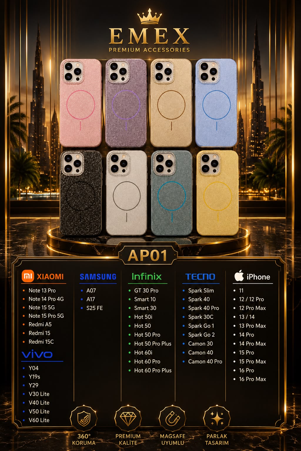 Telefon Kılıf çeşitleri (WhatsApp dan güncel liste isteyin)