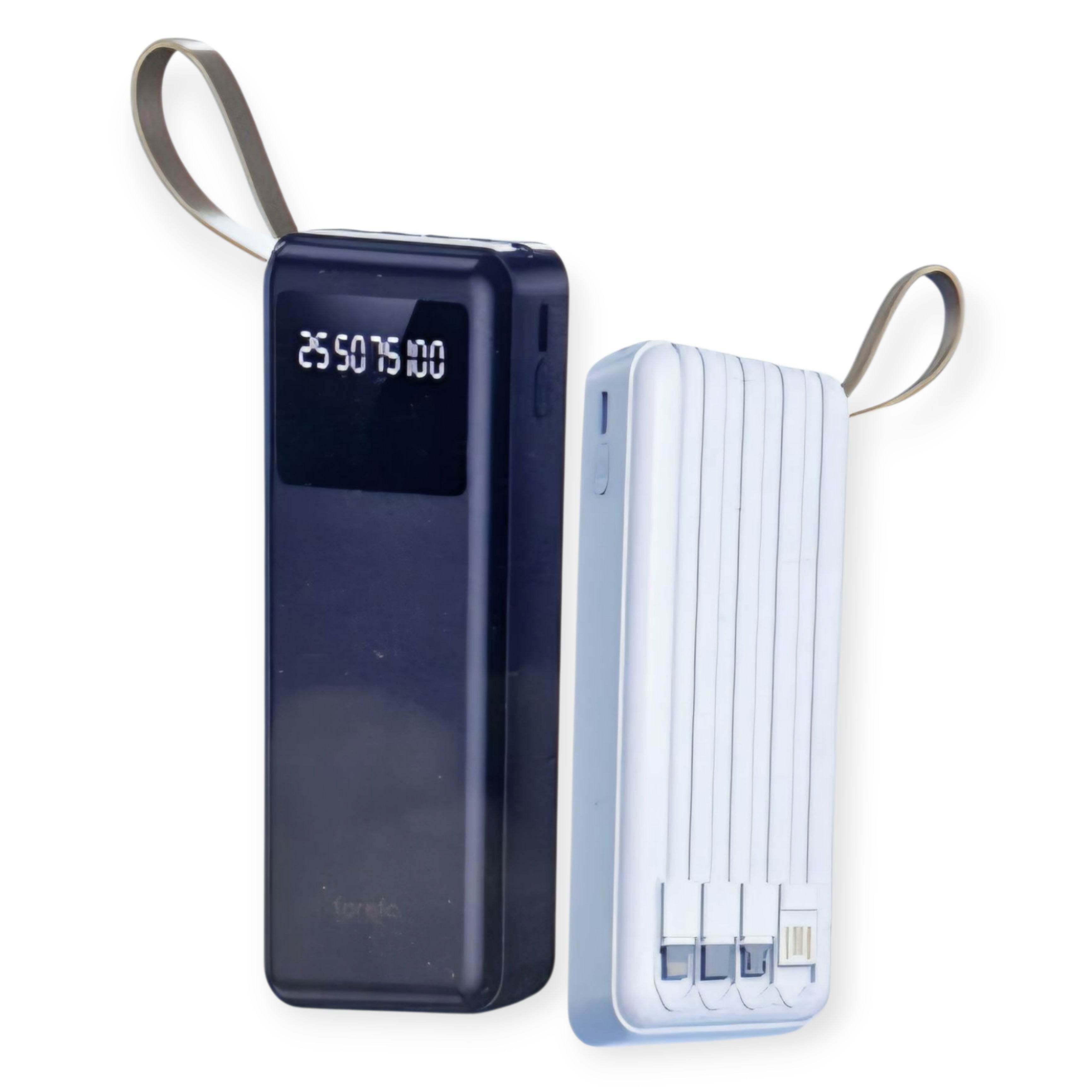 Forefo 20.000 mah powerbank | dahili type-c & lightning kablo | 22.5w hızlı şarj | led göstergeli | çift usb + type-c girişli taşınabilir şarj cihazı - P1H - KolayMagza