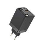 65W Uzayabilir Kablolu Super Fast Charger Çift Girişli Hızlı Şarj Cihazı - Güvenli ve Anti-Statik Koruma Adaptörü