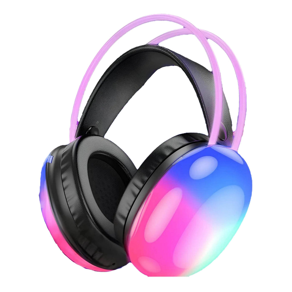 Disco pulse rgb ışıklı mikrofonlu anc 10saat pil ömürlü kafa üstü kulaklık pm860 - U1Q - KolayMagza