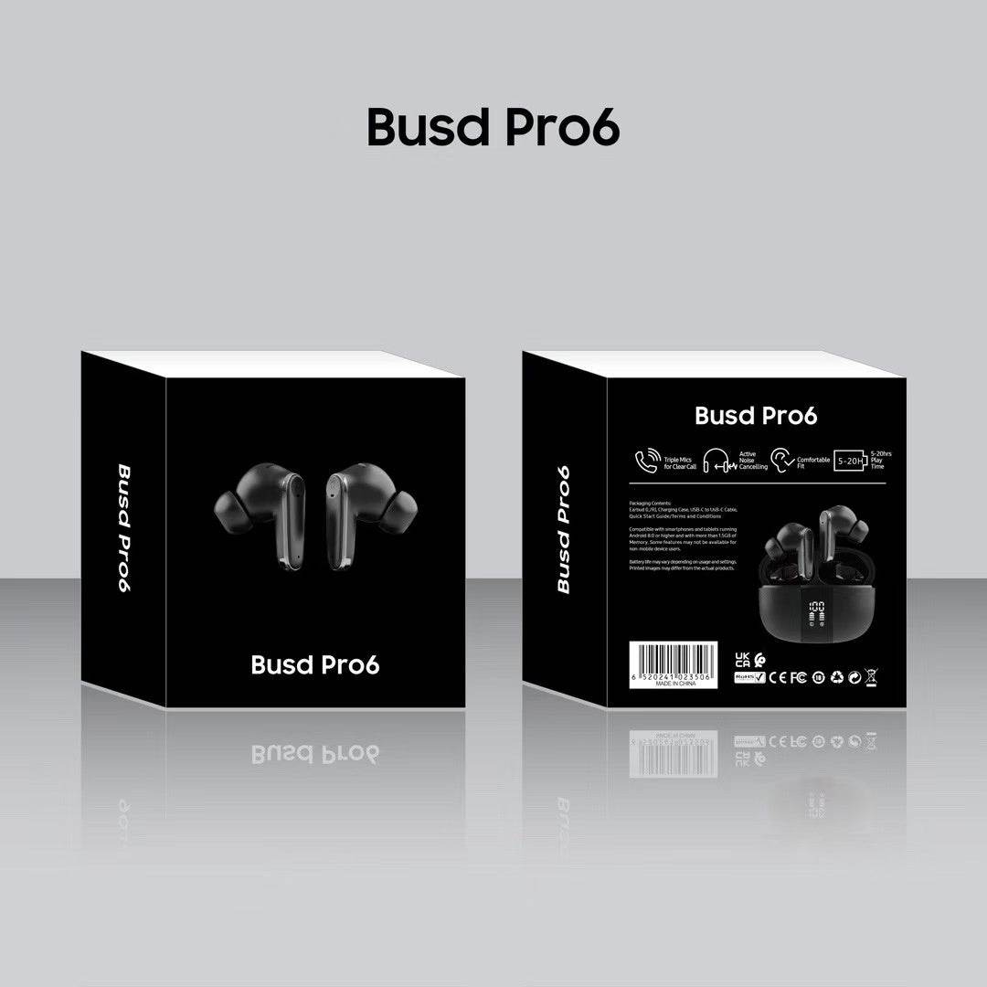 Logosuz buds pro6 kulak içi 5,3v stereo mikrofonlu kulak içi dokunmatik bluetooth kulaklık - B3G - KolayMagza