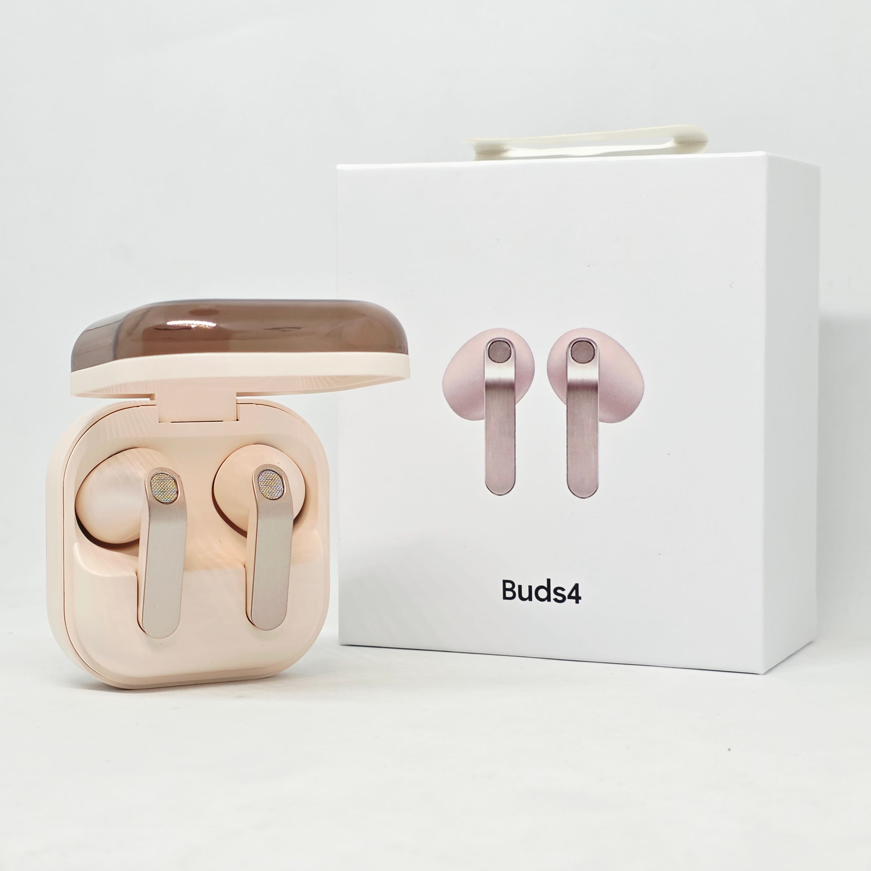 Buds4 Bluetooth Kulaklık Kablosuz Şeffaf Kapaklı Şarj Kutulu Kulakiçi Kulaklık JBK