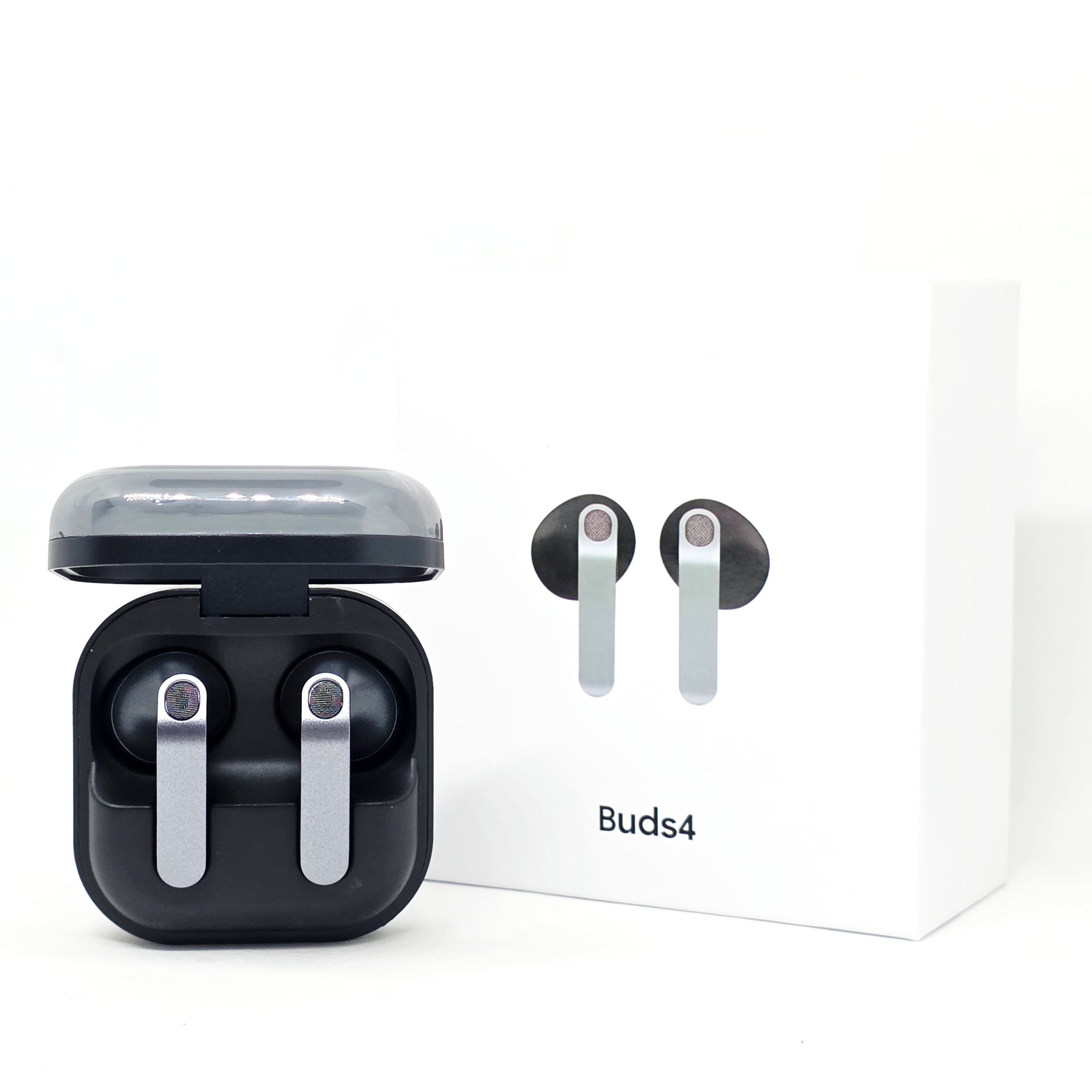 Buds4 Bluetooth Kulaklık Kablosuz Şeffaf Kapaklı Şarj Kutulu Kulakiçi Kulaklık JBK