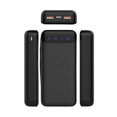 بنك طاقة محمول LP-504 بسعة 22500 مللي أمبير في الساعة ومدخل USB مزدوج ومدخل PD بقوة 25 وات مدعوم بضوء LED على مستوى منخفض