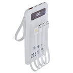 10.000 mah dahili kablolu, led göstergeli 22,5w hızlı şarj destekli taşınabilir powerbank kx-110 - P1G - KolayMagza