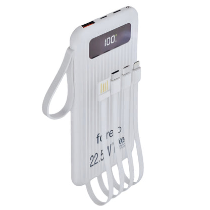 Portable power bank kx-110 with 10,000 mAh internal cable, LED indicator, 22.5W fast charging support - P1G