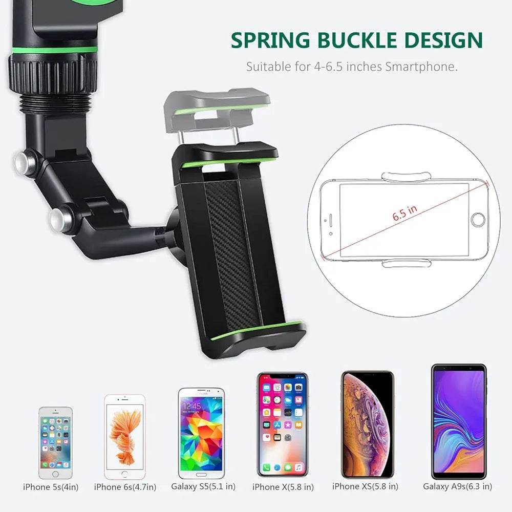 Dikiz aynaya takılan 360 derece ayarlanabilir vakumlu araç içi telefon tutucu re-03 - R1B - KolayMagza