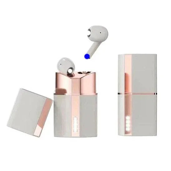 Hit buds r9 5,2v kulak içi mikrofonlu, kızlar için ruj şekli bluetooth kulaklık