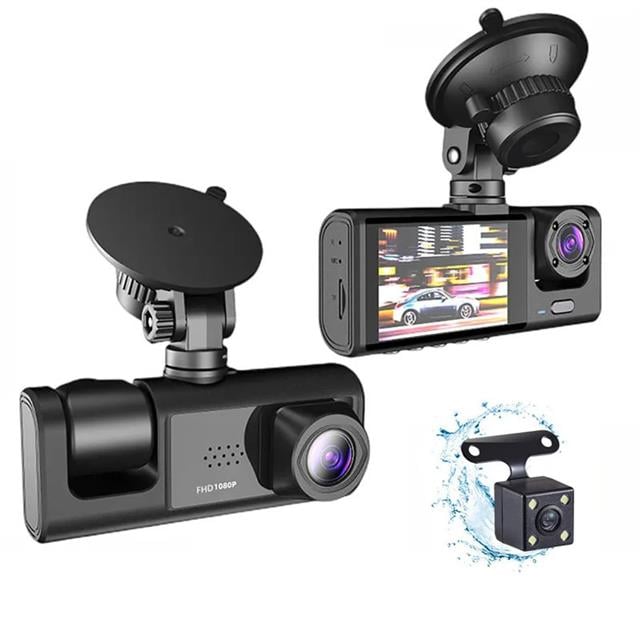 Black Box Traffic Recorder Full HD 1080P Wi-Fi Destekli 3 Kameralı Akıllı Sürüş Kayıt Cihazı ve Araç İçi Kamera Seti POLYGOLD