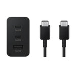 65w trio 3ü1 arada (typec 65w + typec 25w + usb 15w) çıkışlı adaptör ve typec to typec kablo hızlı şarj seti