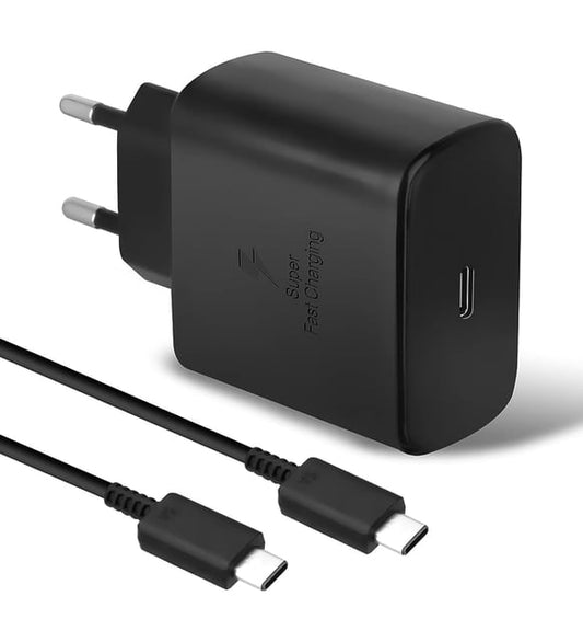 samsng 45W typec çıkışlı süper hızlı şarj adaptör başlık ve typec to typec 1m kablo seti