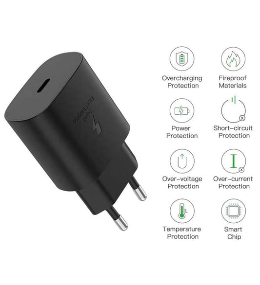 samsng 25W typeC çıkışlı süper hızlı destekli adaptör başlık