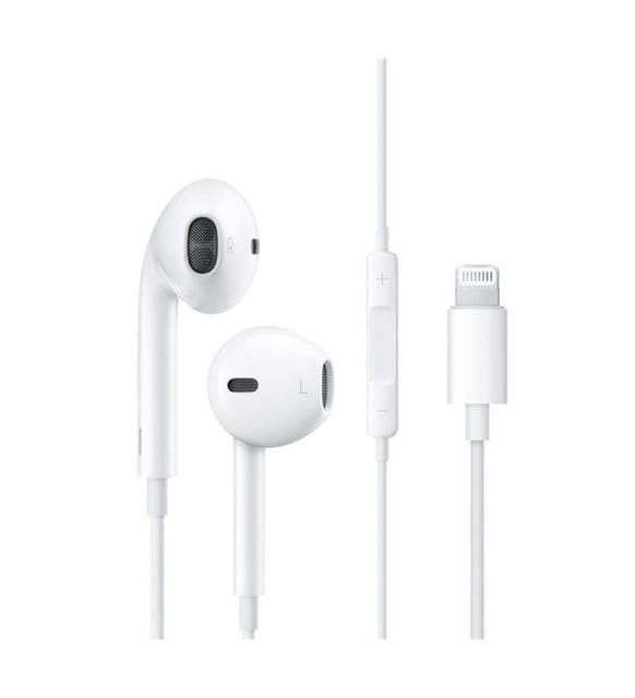 Logosuz Takçalıştır lightning girişli mikrofonlu iphone ipad uyumlu kablolu kulaklık - K1G - KolayMagza