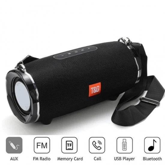 Tg-189 süper bass 14w 2400mah fm radyo sd kart usb aux destekli taşınabilir bluetooth hoperlör - H1X - KolayMagza KM Technology