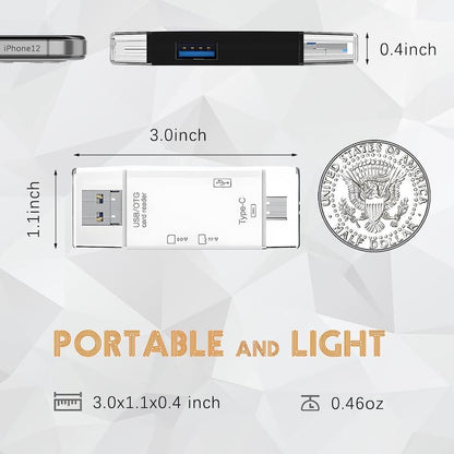 USB/OTG Hub Type-C - PC ve Akıllı Telefon Uyumlu, Çok Fonksiyonlu Kart Okuyucu Adaptör YD-40
