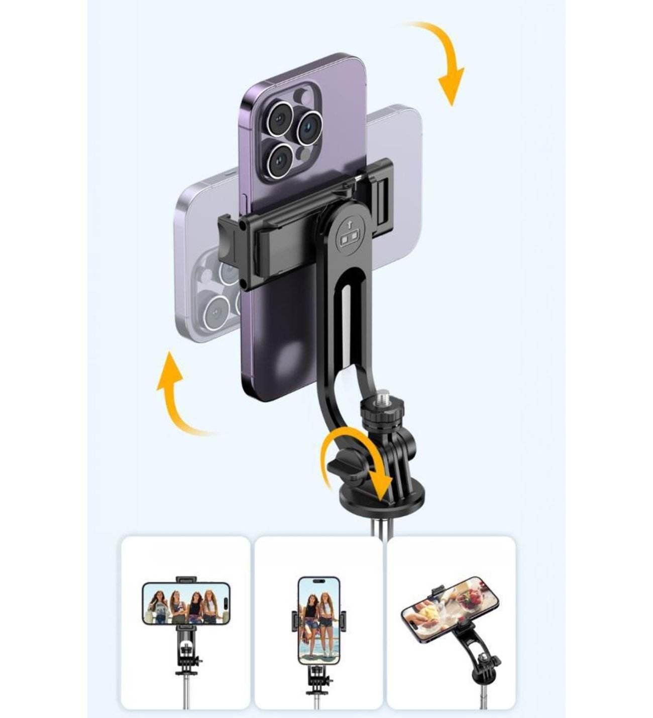 C13 bluetooth kumandalı selfie stick tripod | taşınabilir, katlanabilir, uzayabilir, çok amaçlı telefon tutucu - G4L - KolayMagza