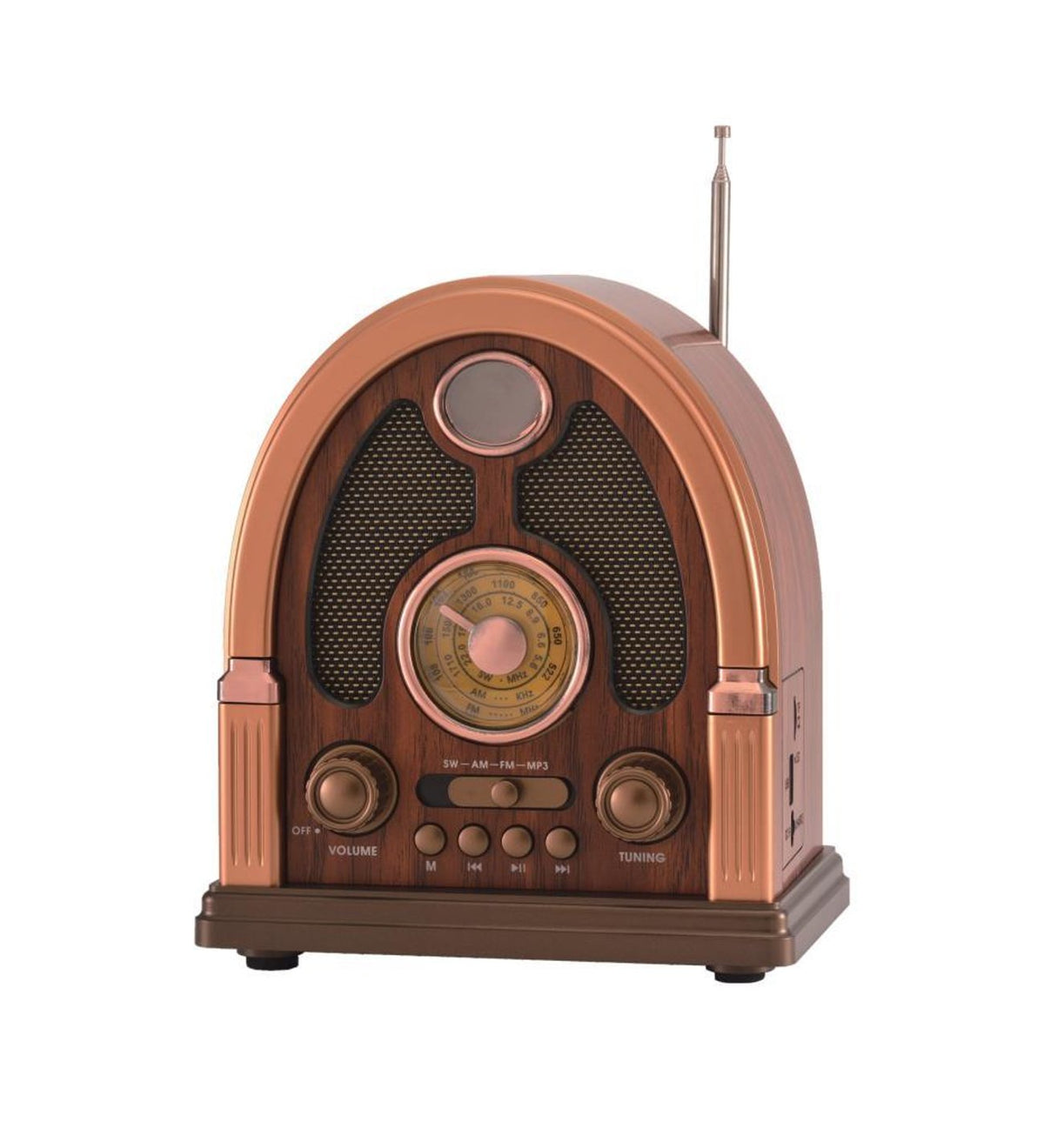 NNS NS-7061BT Nostaljik Görünümlü Bluetooth Şarjlı Retro Radyo Tastech