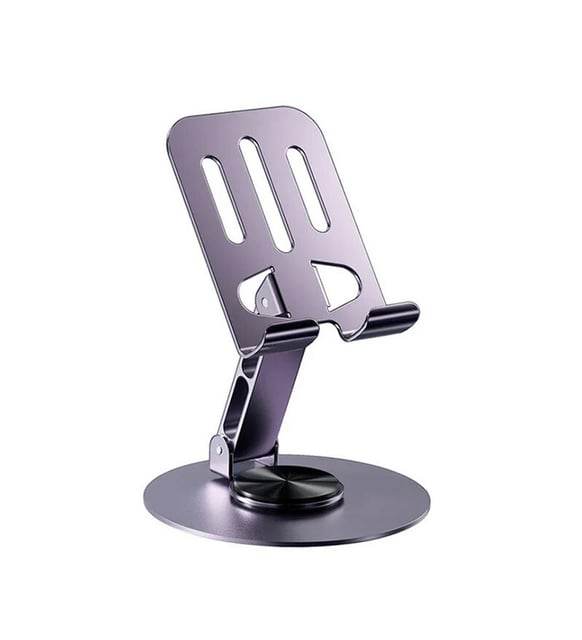 Masa üstü metal 360 derece döner telefon standı - N1E - KolayMagza