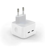 Logosuz 35w çift usb-c girişli ios android uyumlu hızlı şarj adaptör başlık - S1İ - KolayMagza