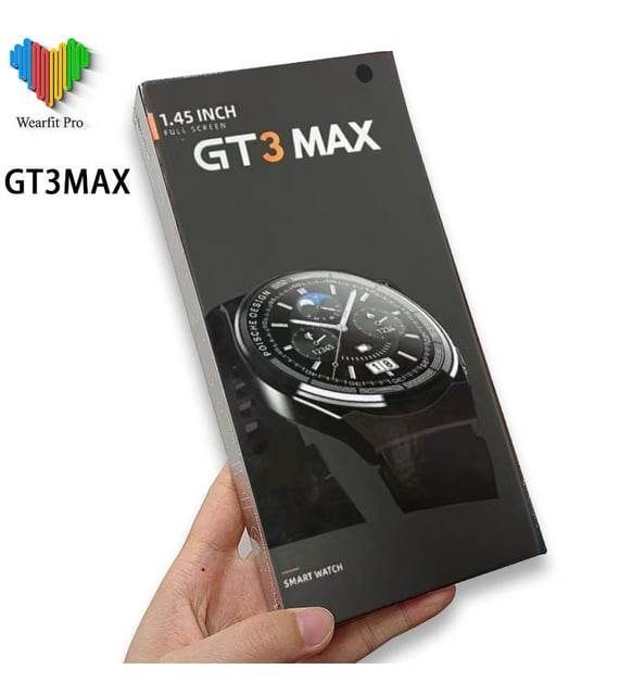 Gt 3 max 1.45 inç ekran 44mm yuvarlak metal kasa ios android uyumlu akıllı saat - A1O - KolayMagza