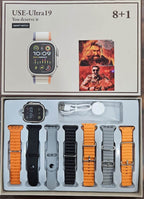 Use ultra19, 8 kordonlu ve airpods pro bluetooth kulaklıklı akıllım saat kombo - A3H - KolayMagza