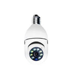 Wifi panorama camera mikrofonlu 360 derece döner led ışıklı gece görüşlü full hd ampul kamera - G1W - KolayMagza