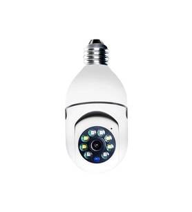 Wifi panorama camera mikrofonlu 360 derece döner led ışıklı gece görüşlü full hd ampul kamera - G1W - KolayMagza