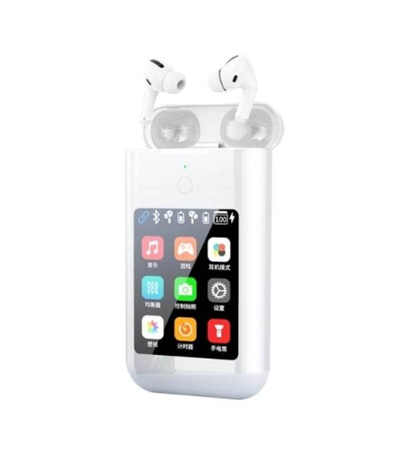 BUKU Carrying Treasure A98 - 3'ü 1 Arada Powerbank (8000mAh), TWS Bluetooth Kulaklık, AMOLED Dokunmatik Ekranlı Akıllı Cihaz - ANC Gürültü Engelleme, Telefon Şarj, Müzik ve Çağrı Kontrol - B2W - KolayMagza